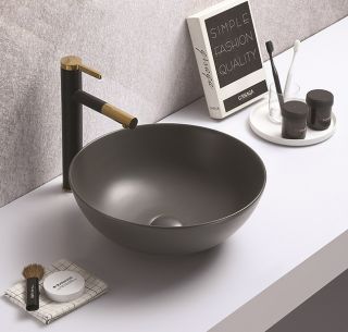 Раковина CeramaLux 104MDH-2 серая 41.5 см